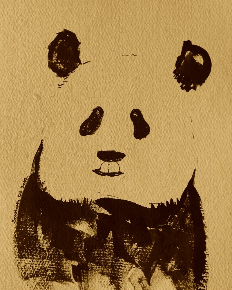 Minimalistisk pandabjørn af Santhosh ch