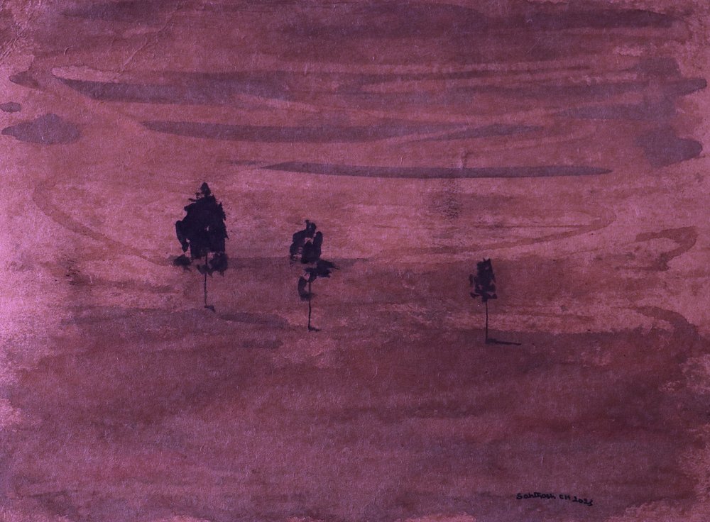 Minimalistisk blommeskabslandskab af Santhosh ch