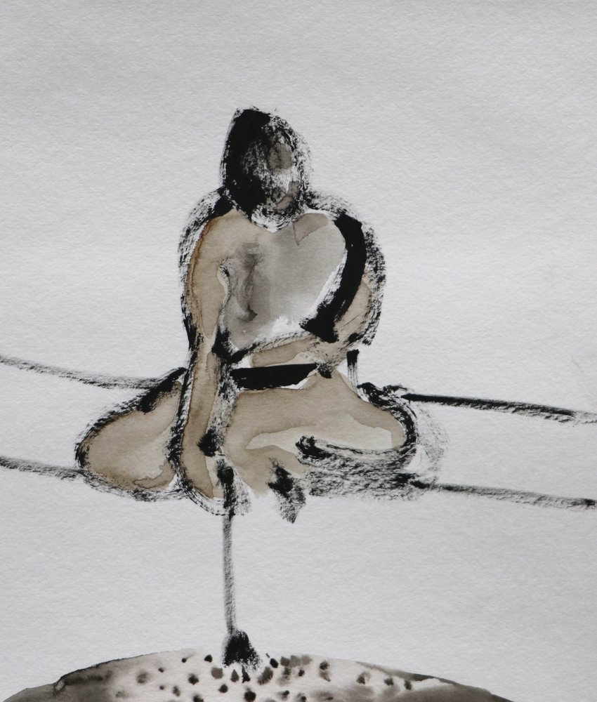Skitse af en samurai i meditation af Santhosh ch