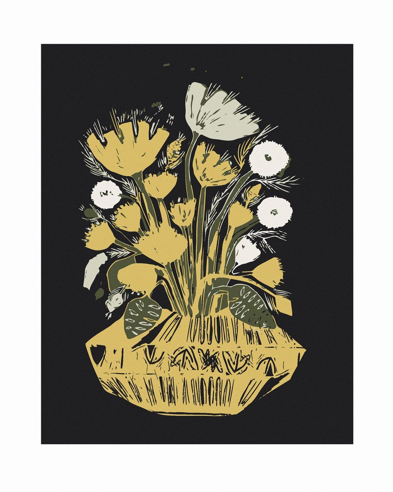 Rustikke gyldne blomster af Sarah Fitzgerald