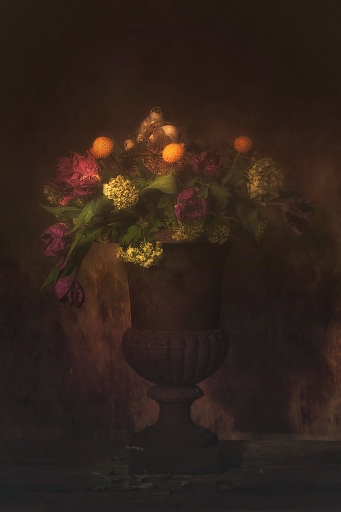 Storslået blomsterstilleben af Saskia Dingemans