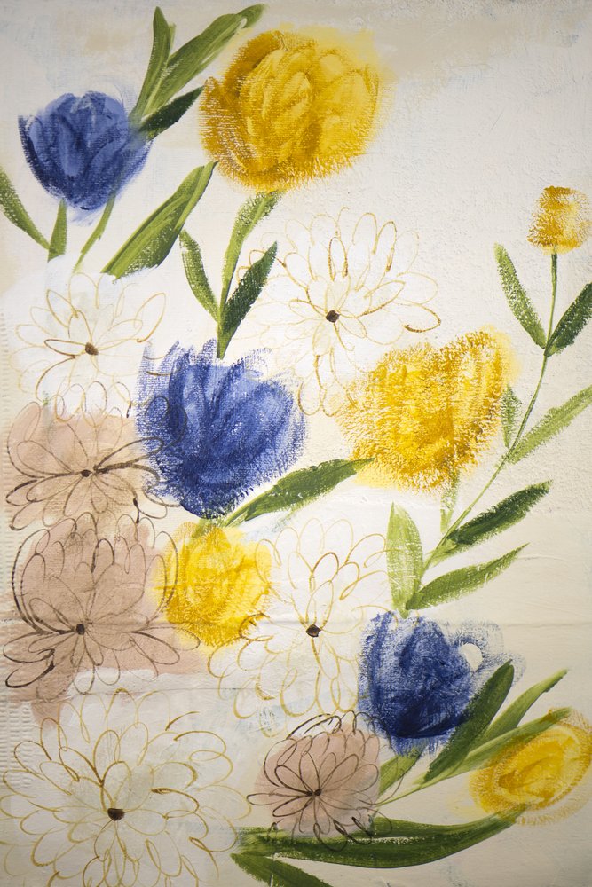 Abstrakte blomster af Shelley Hampe