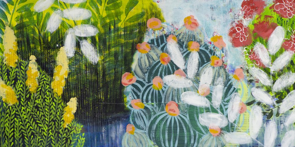 Lyse haveblomster af Shelley Hampe