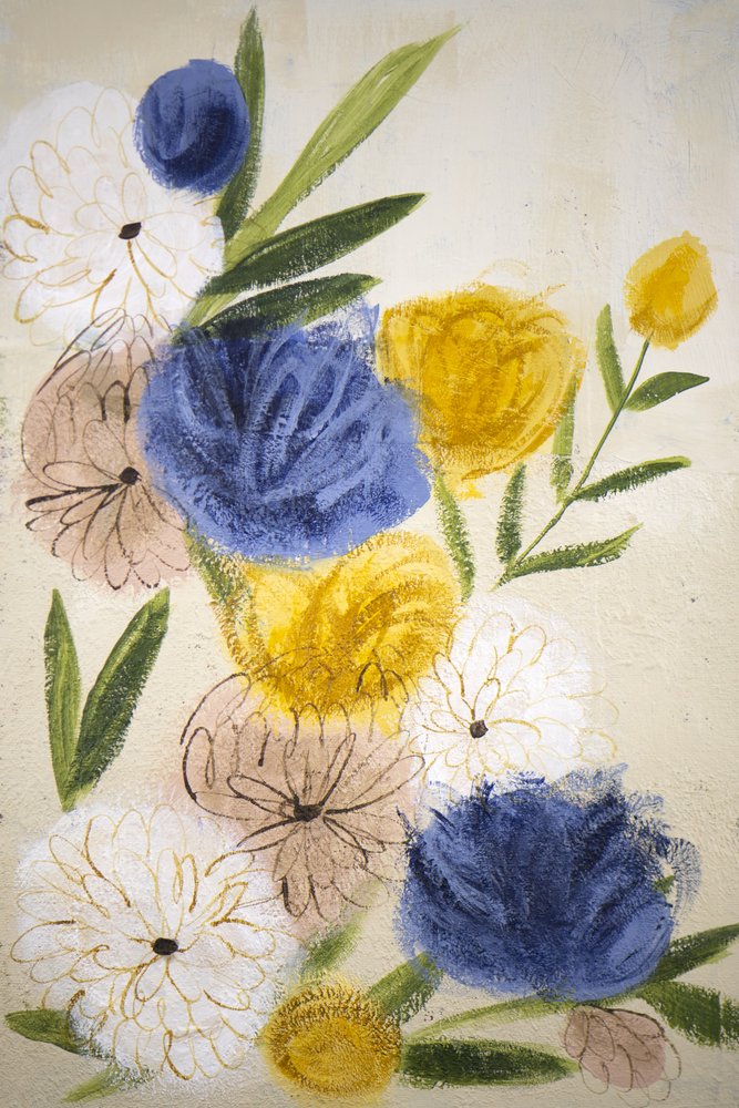 Moderne blomsterbuket af Shelley Hampe