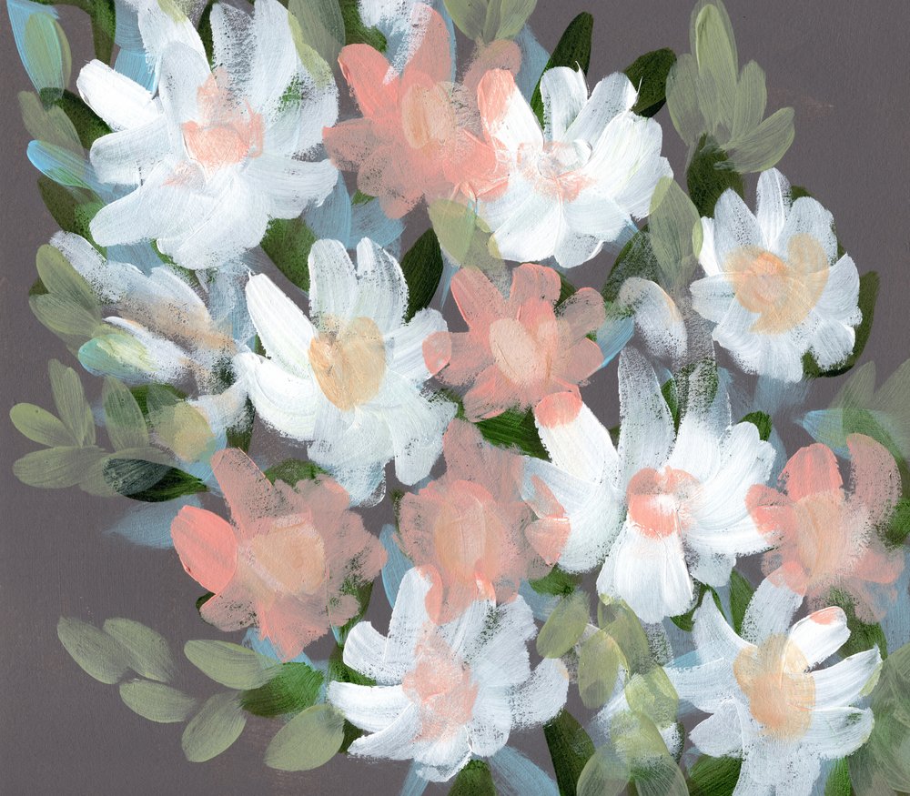Dæmpet blomsterbuket af Shelley Hampe