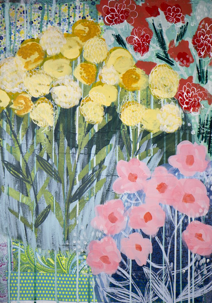 Livlige haveblomster af Shelley Hampe