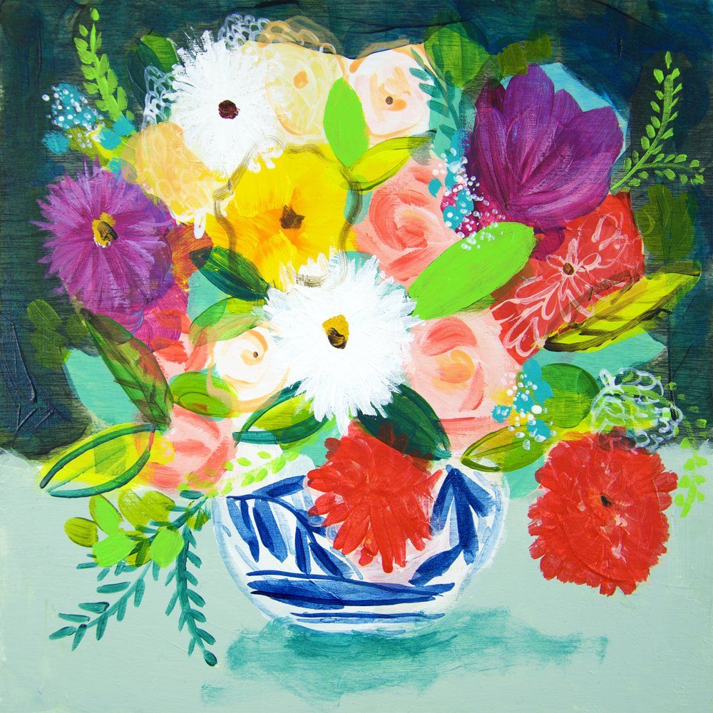 Livligt malede blomster af Shelley Hampe
