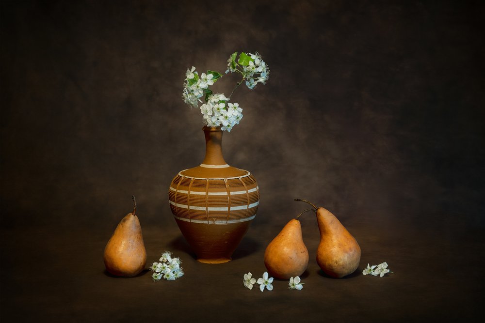 Rustikt stilleben med blomster af Siyu_Wei APA