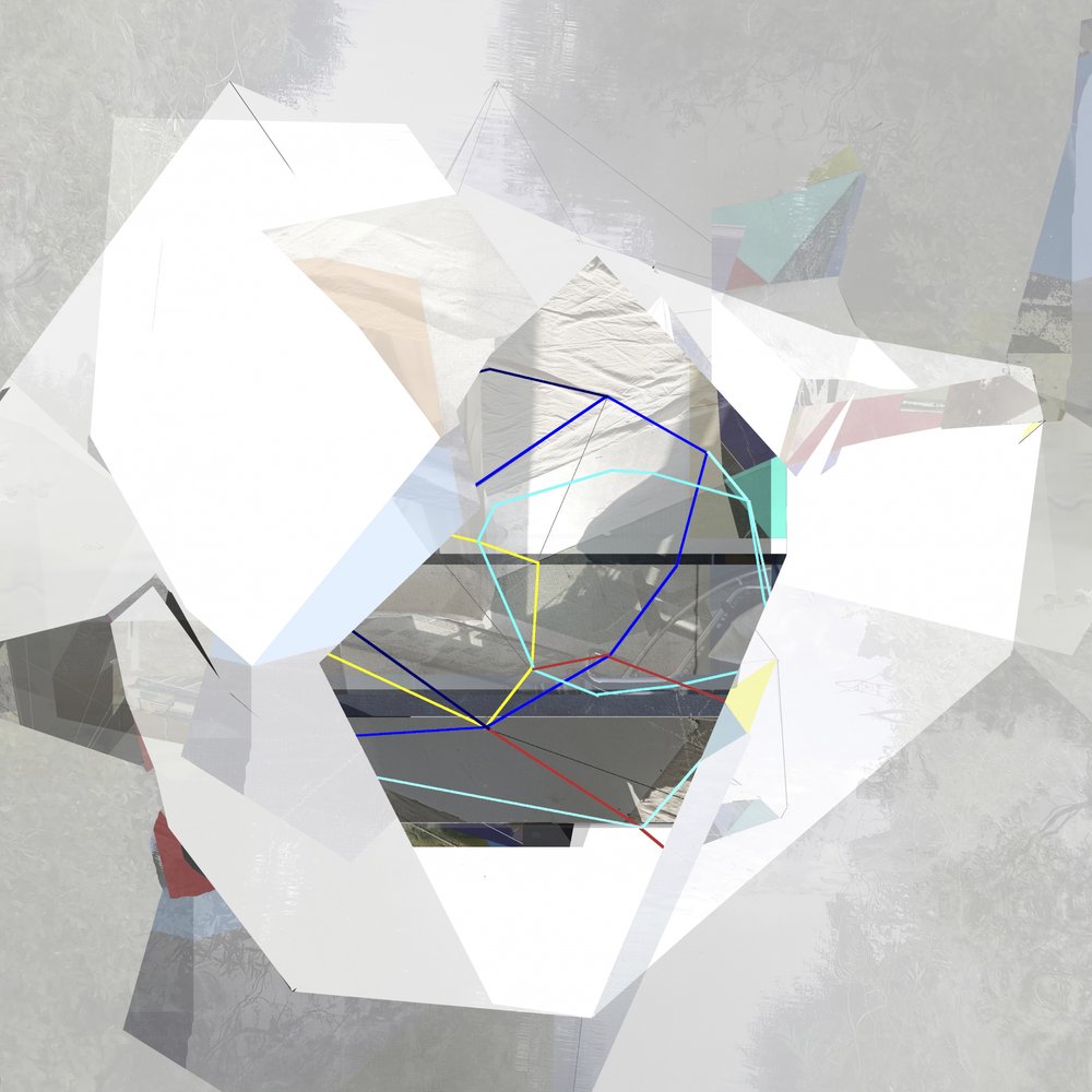 Abstrakt geometrisk lyslandskab af Stefan Fransson