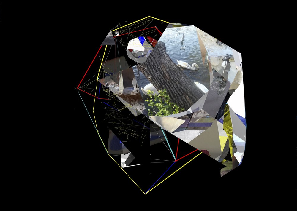 Abstrakte geometriske svaner af Stefan Fransson