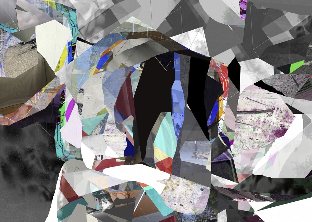 Fragmenteret geometrisk abstrakt af Stefan Fransson