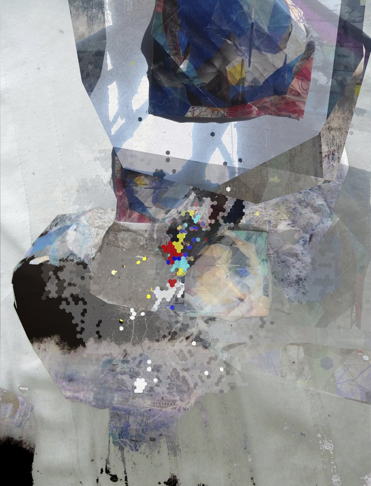 Moderne abstrakt collage af Stefan Fransson