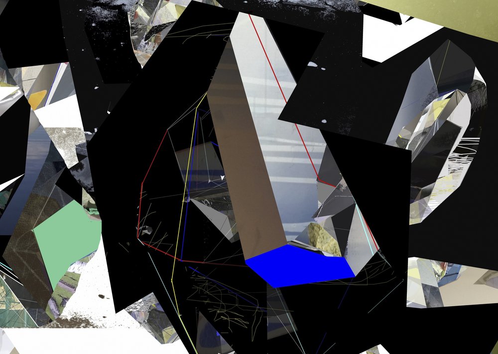 Moderne geometriske fragmenter af Stefan Fransson