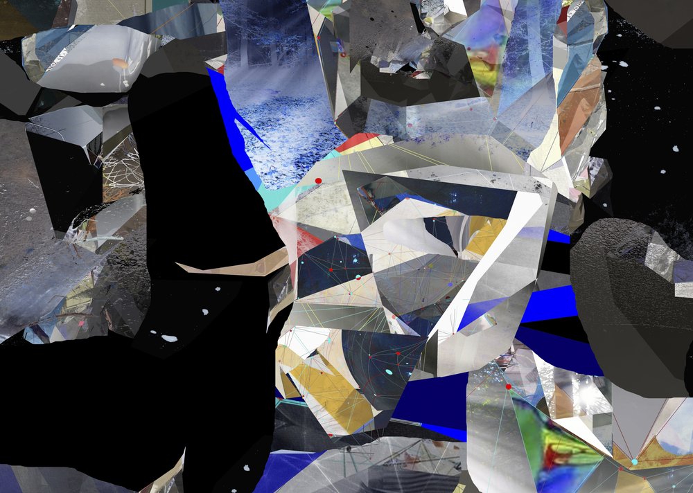 Shattered Blue – Abstrakt af Stefan Fransson