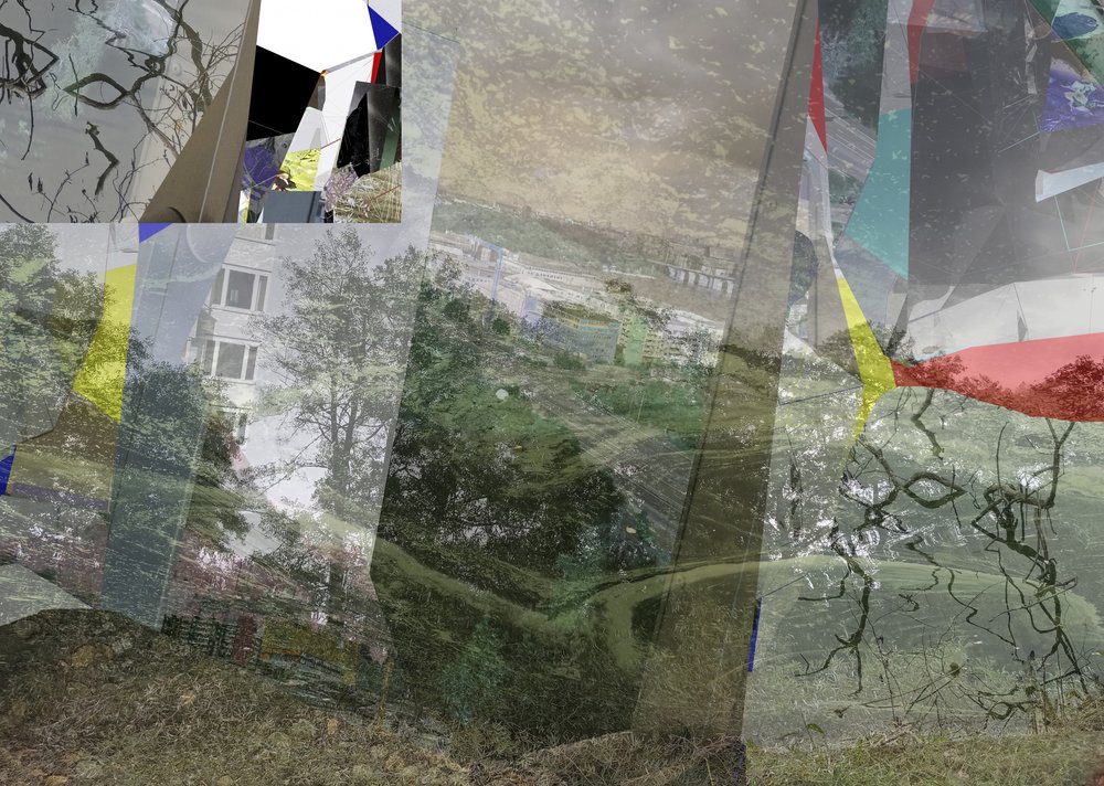 Et surrealistisk bybillede i lag af Stefan Fransson