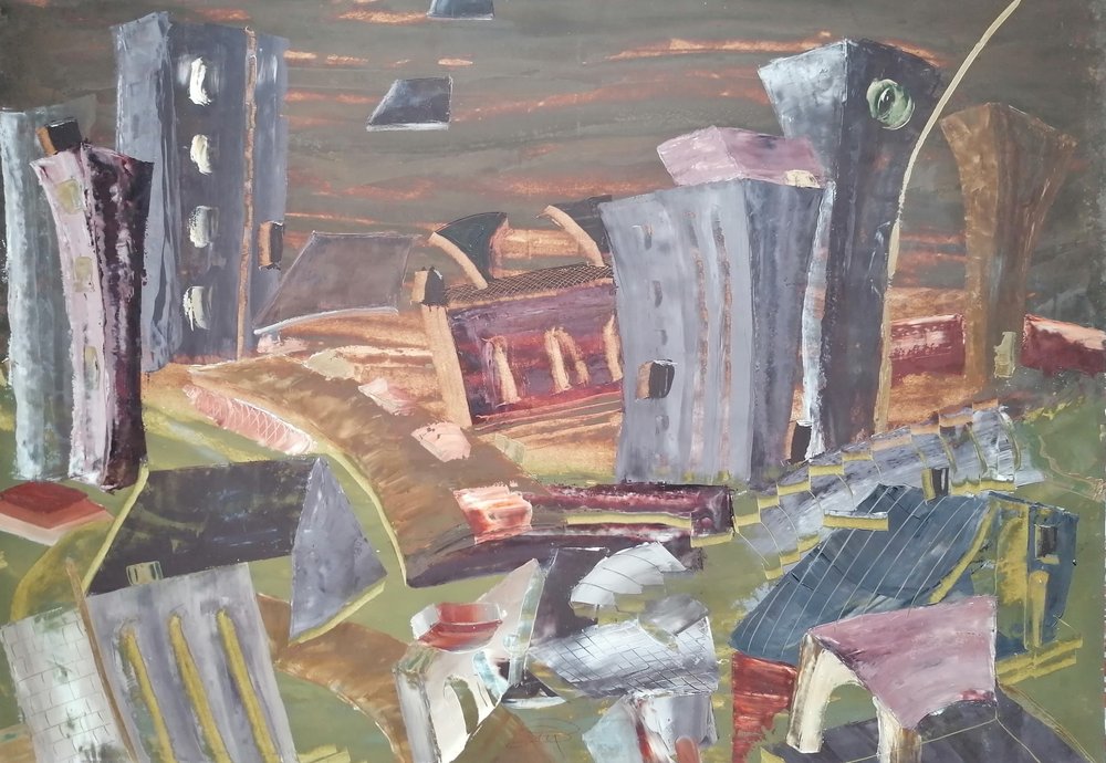 Surrealistisk urbant sammenbrud af Stefano Mazzolini