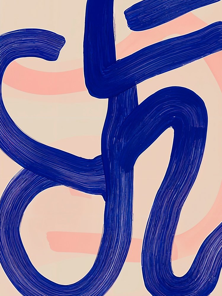 Abstrakt Blå Strøm af Studio Palette