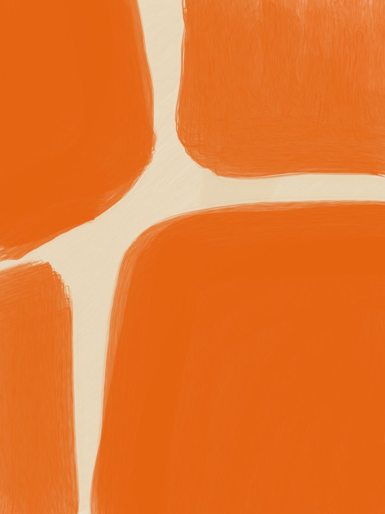 Abstrakte orange former af Studio Palette