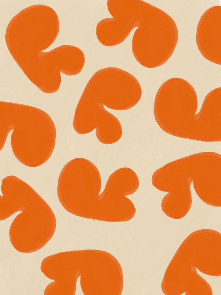 Abstrakte orange former af Studio Palette