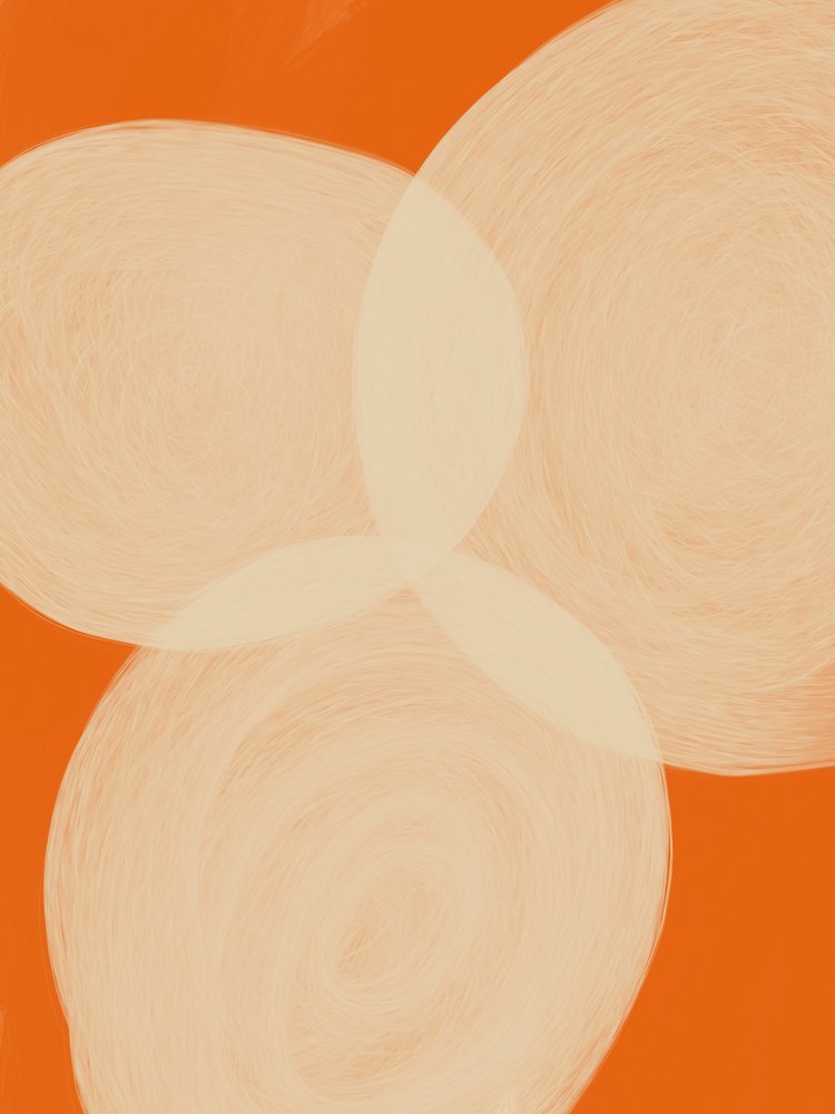 Fredfyldte orange former af Studio Palette