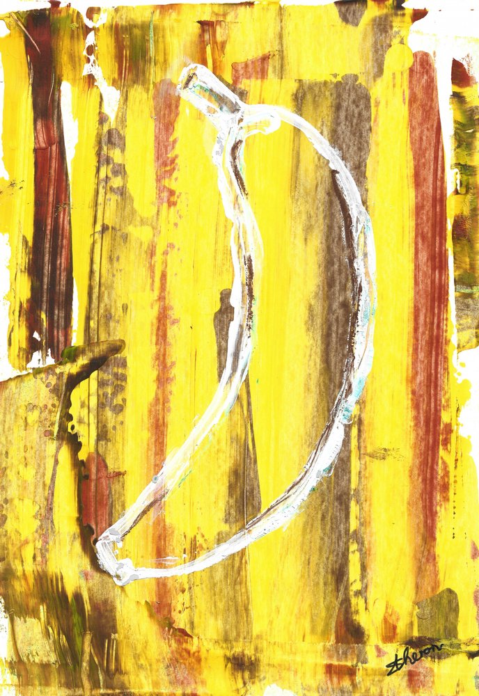 Abstrakt: Gul banan af Sunet Theron