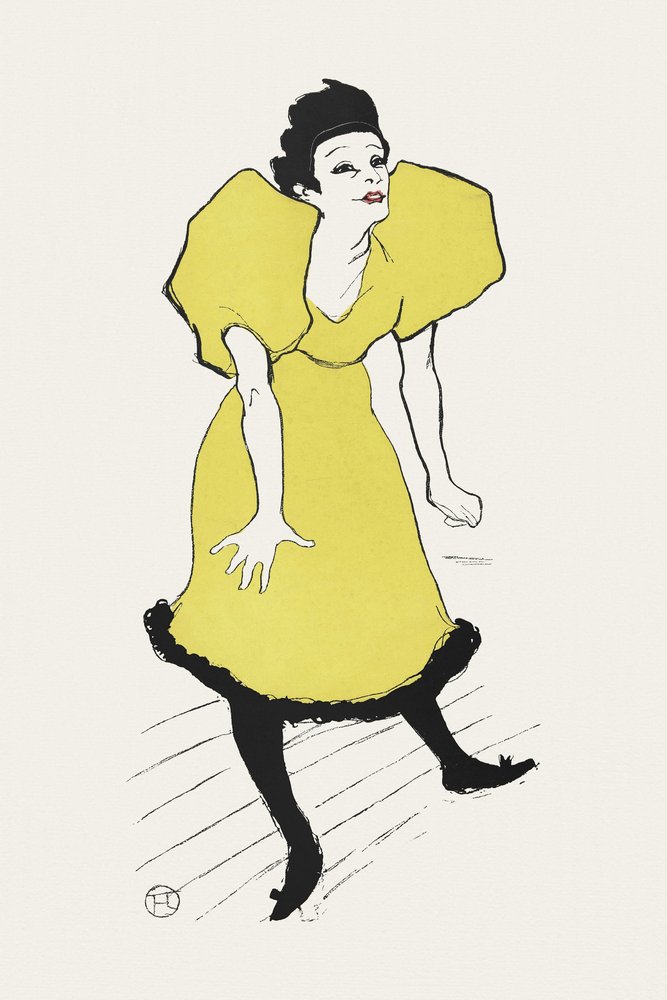 Portræt af komedieskuespillerinden Polaire på scenen (1895) af TOULOUSE LAUTREC