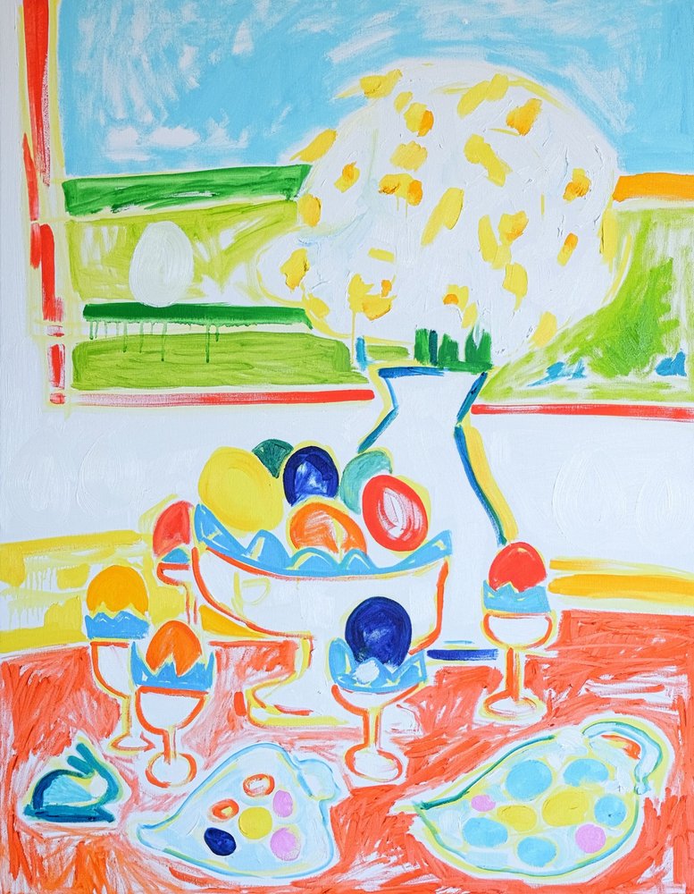 Farverigt påskebord af Tamara Jare