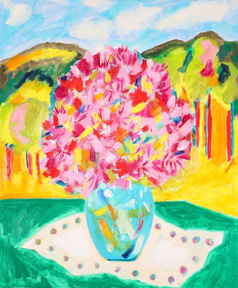 Farvestrålende bjergblomster af Tamara Jare