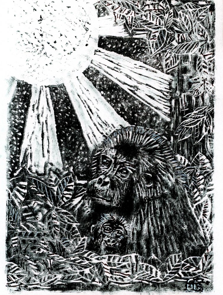 Jungle-gorillafamilien af Tim Hoinkis