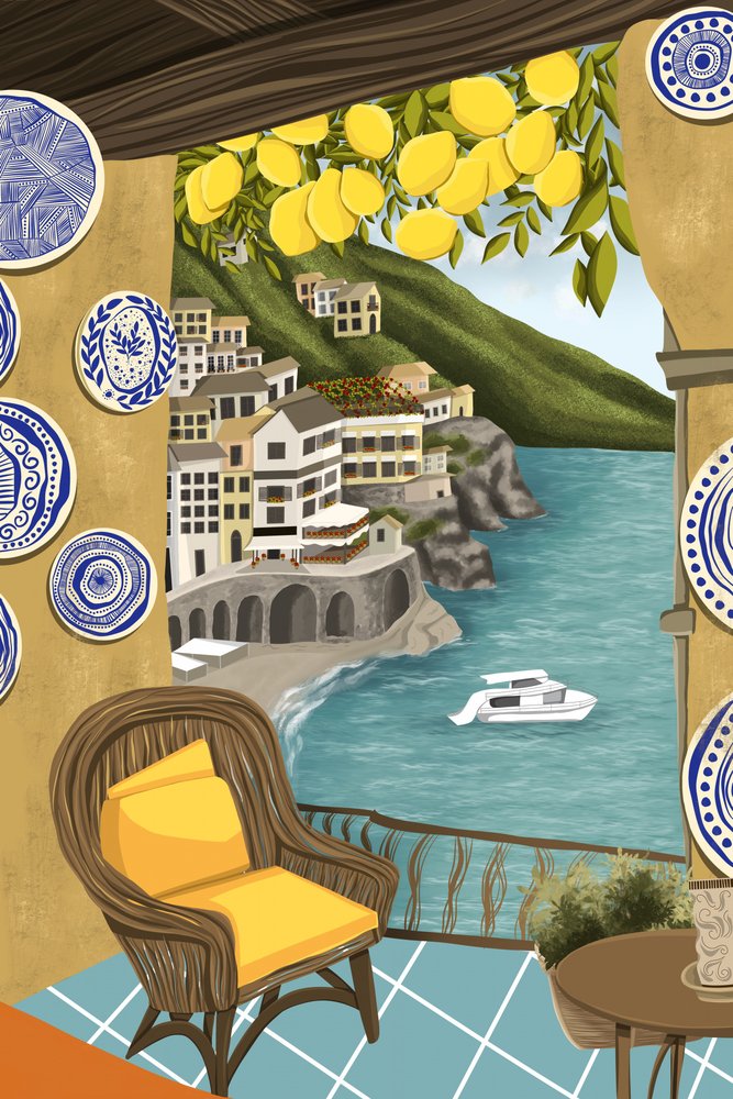 Udsigt over Lemons Coastal Village af Tisha Joggiwala