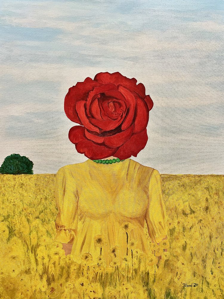 Rosehoved, gul mark af Tom Blood