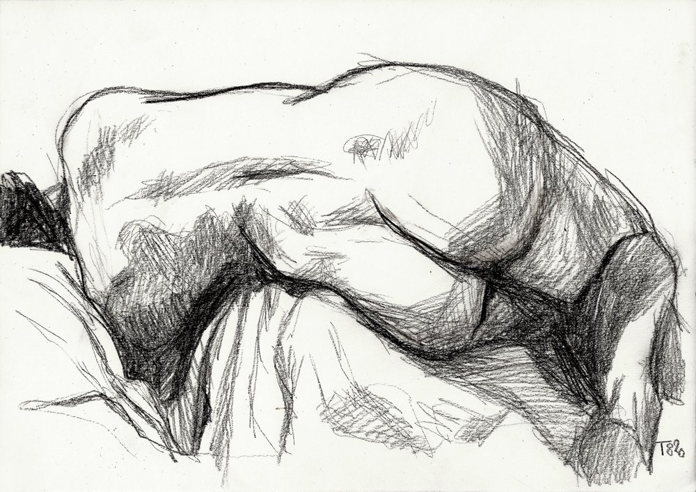 Studie af en sensuel figur af Tore Bahnson
