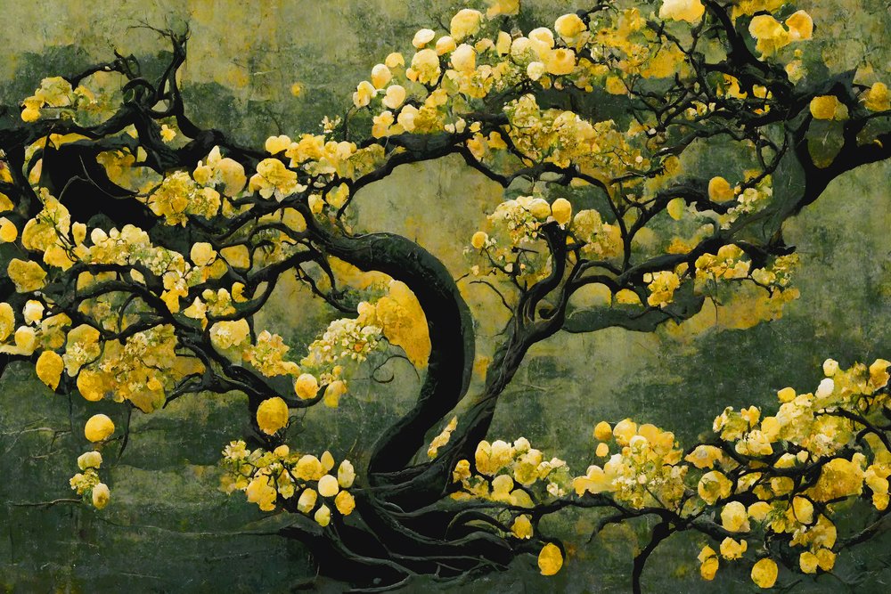 Guldblomstrende træ af Treechild