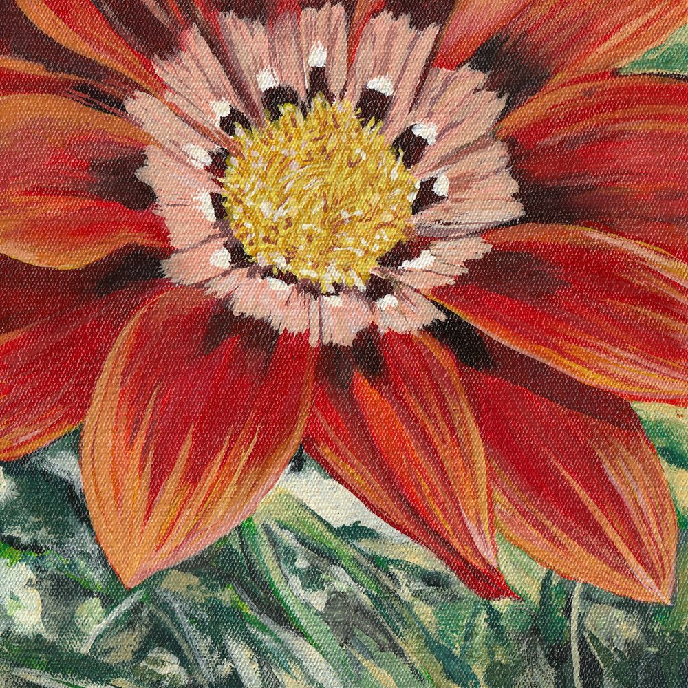 Strålende orange blomst af Viccy Wanliss