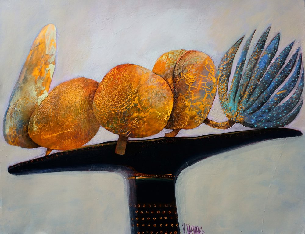 Abstrakt botanisk balance af Victor Tkachenko