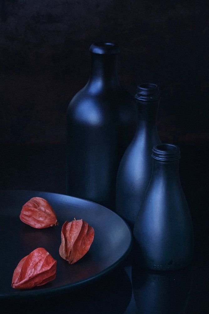 Physalis og blå flasker af Vladimir Pavlovskyy