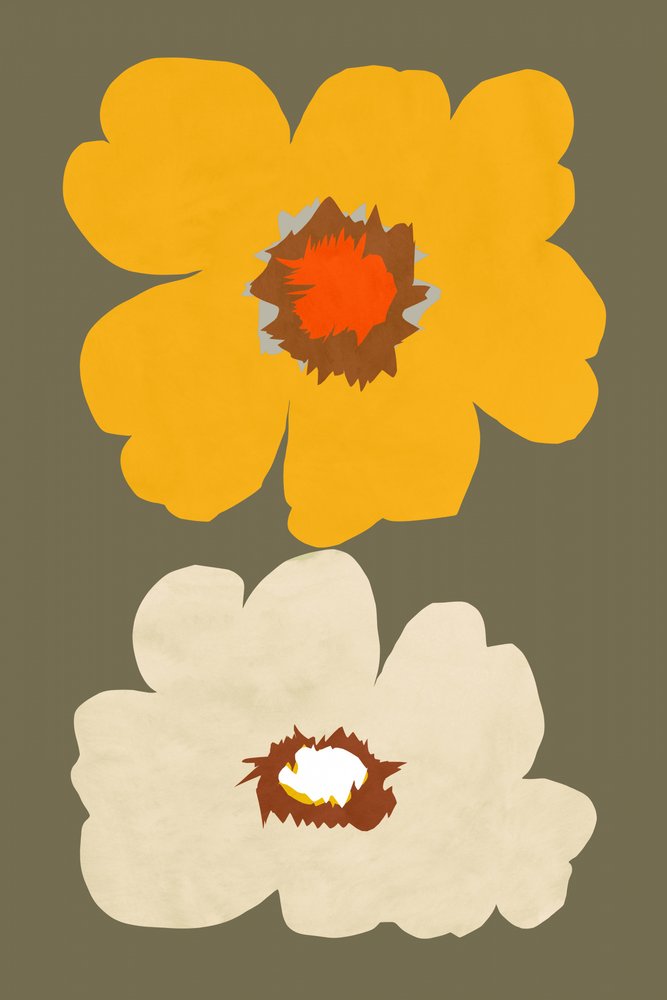 Abstrakte blomstermotiver af cartissi