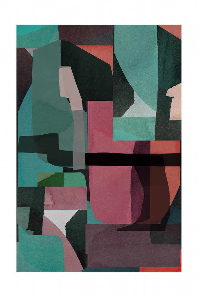 Abstrakt geometrisk collage af cartissi
