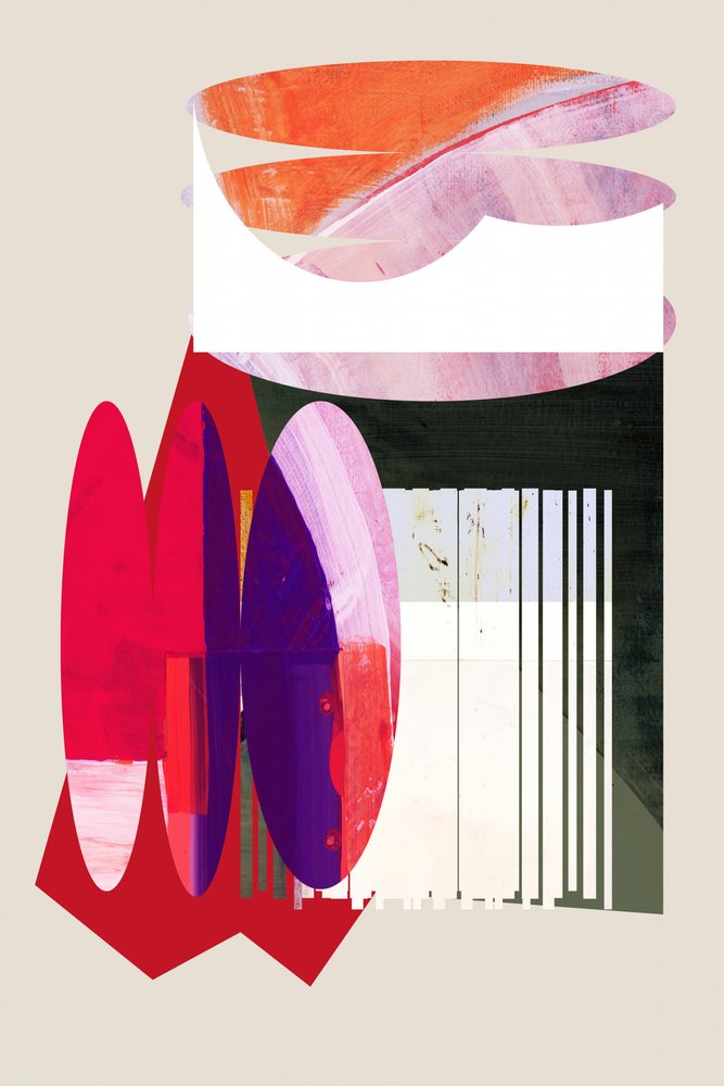 Abstrakt geometrisk collage af cartissi