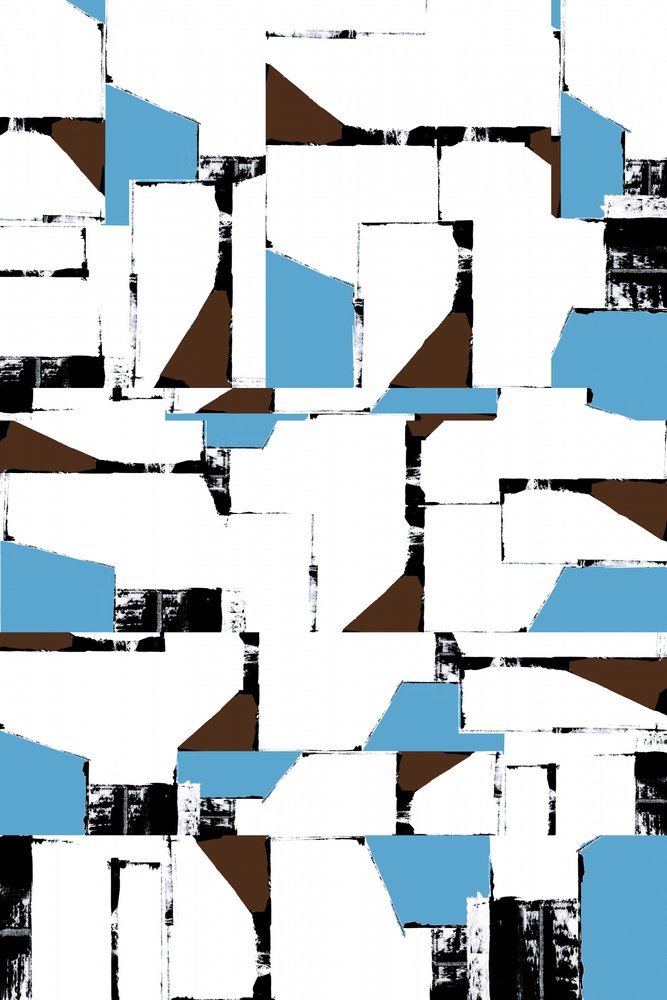 Abstrakt geometrisk collage af cartissi