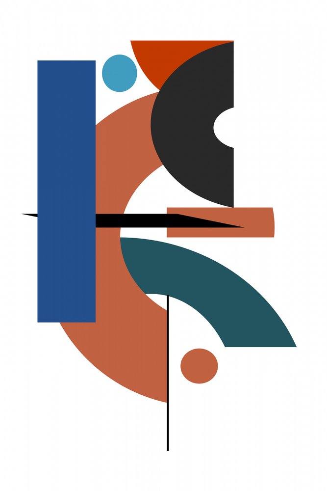 Abstrakt geometrisk harmoni af cartissi
