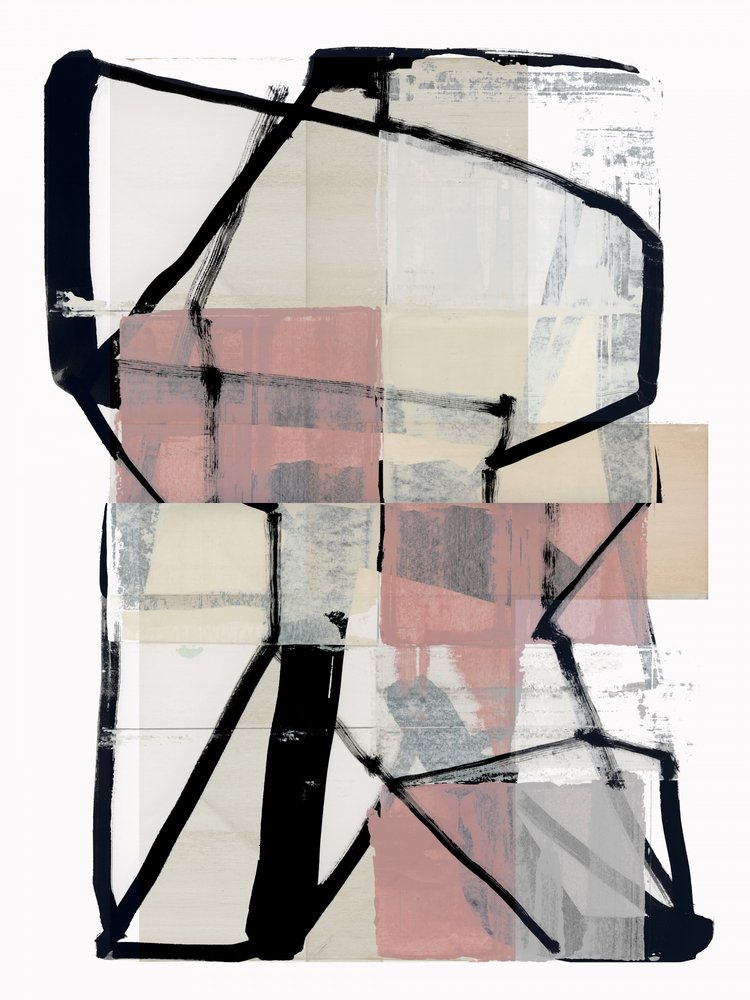 Blush geometrisk collage af cartissi