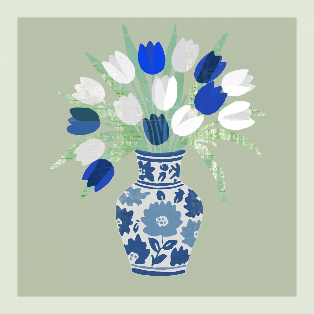 Kinesisk stil med tulipanbuket af cartissi