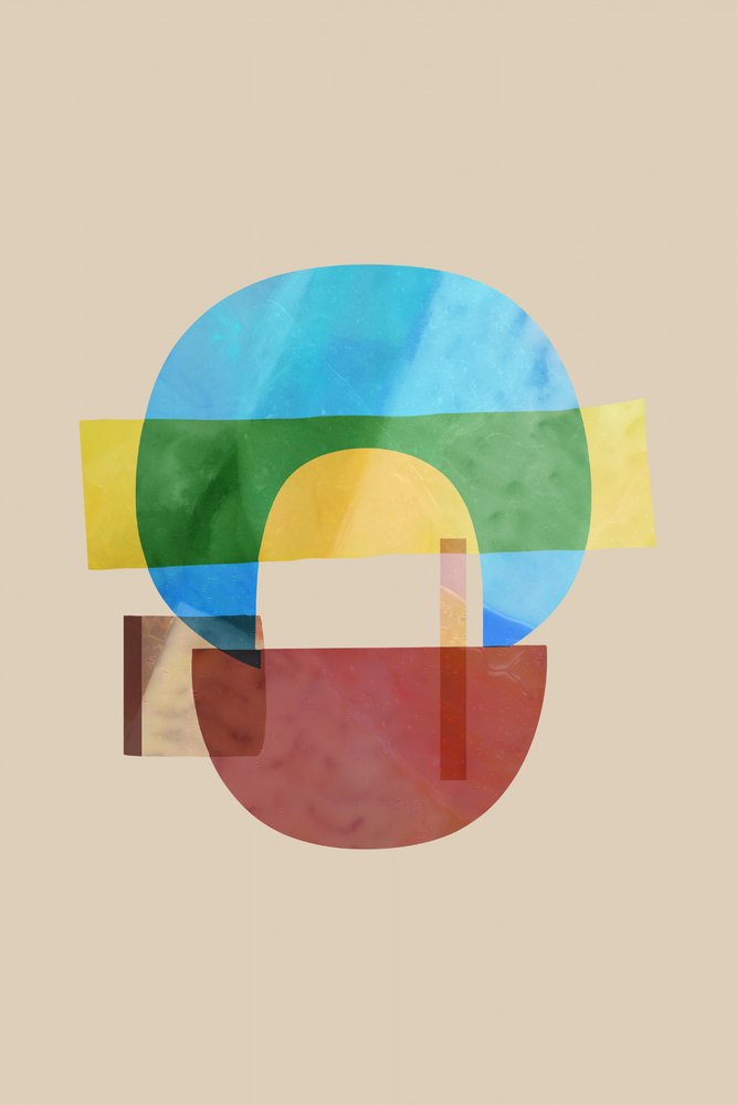 Farverig geometrisk balance af cartissi