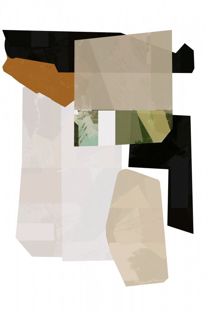 Jordnær geometrisk collage af cartissi