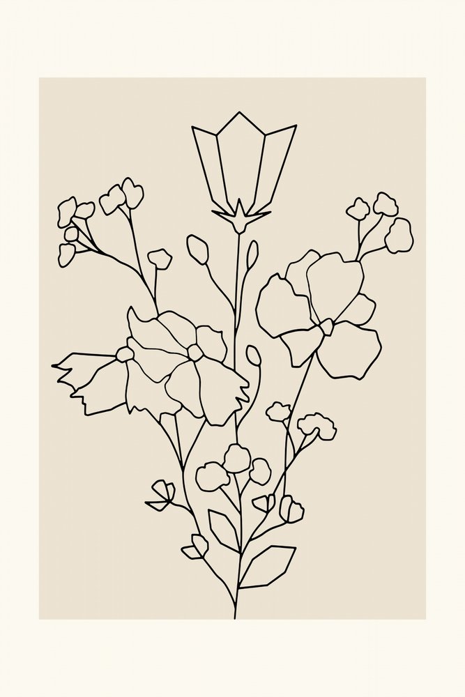 Elegante blomstermønstre af cartissi