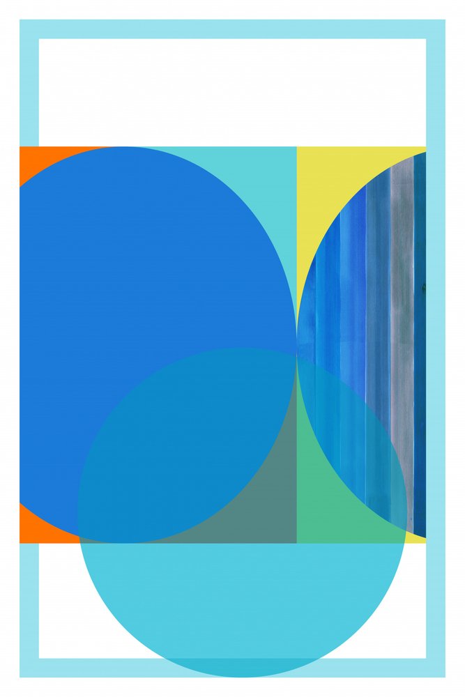 Geometrisk blå ro af cartissi