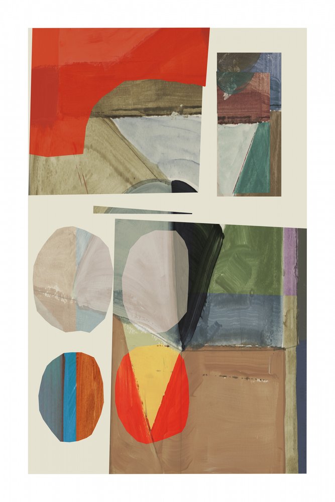 Geometrisk farvecollage af cartissi