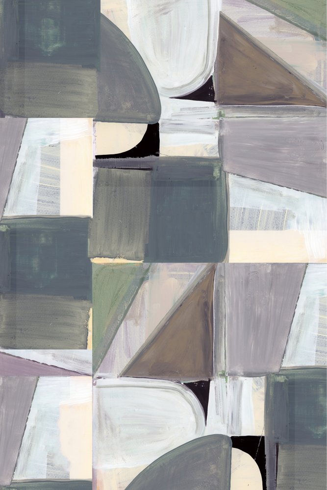 Geometrisk abstrakt patchwork af cartissi