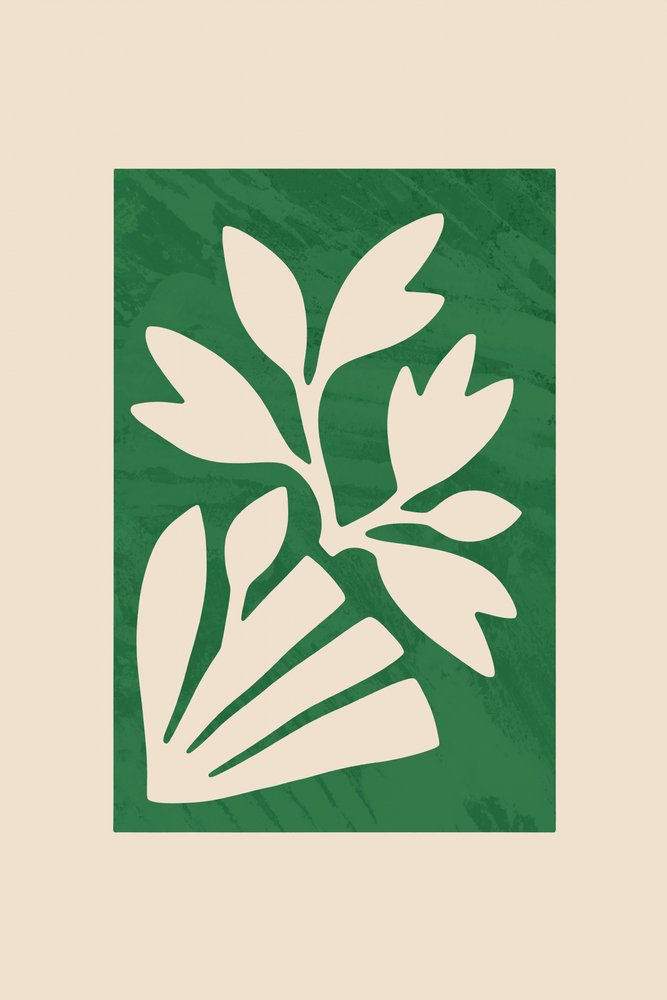 Minimalistisk botanisk udskæring af cartissi
